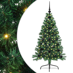 Albero di Natale Artificiale-Albero Natalizio con luci integrate Verde 120 cm 375624