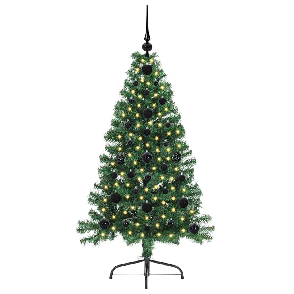 Albero di Natale Artificiale-Albero Natalizio con luci integrate Verde 120 cm 375624