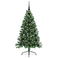 Albero di Natale Artificiale-Albero Natalizio con luci integrate Verde 120 cm 375624
