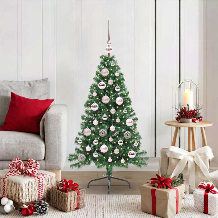 Albero di Natale artificiale con luci integrate Verde 120 cm 3396991