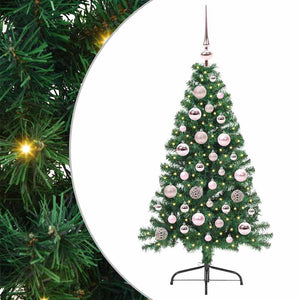 Albero di Natale Artificiale-Albero Natalizio con luci integrate Verde 120 cm 882998