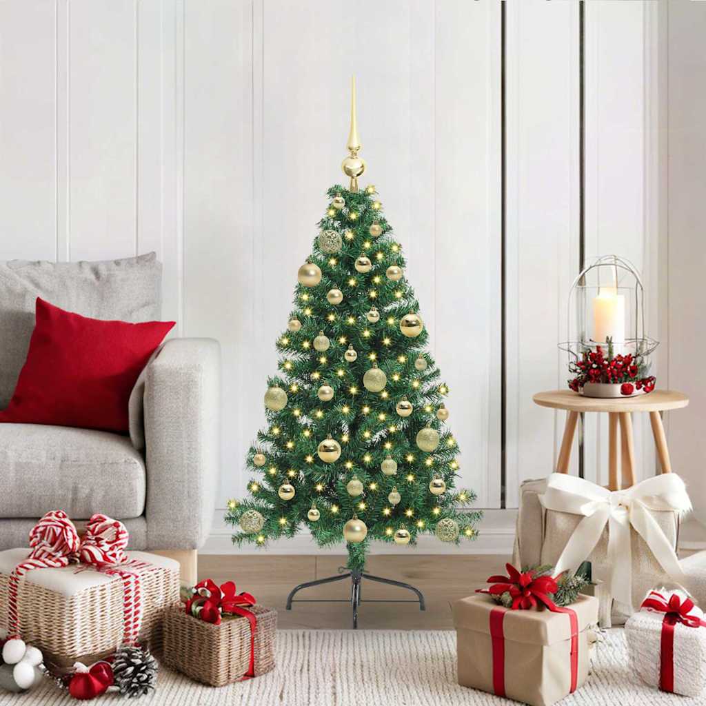 Albero di Natale artificiale con luci integrate Verde 120 cm 3396993