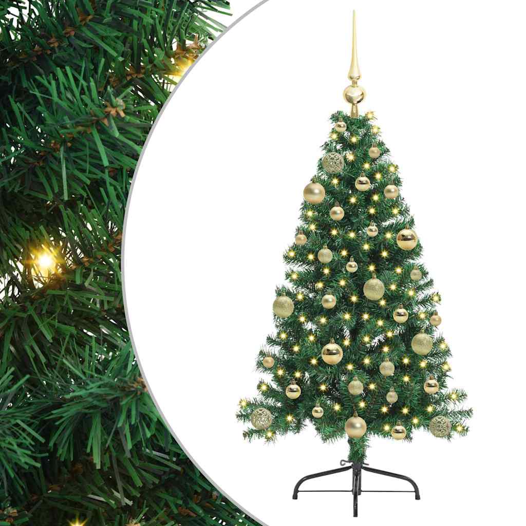 Albero di Natale Artificiale-Albero Natalizio con luci integrate Verde 120 cm 340921