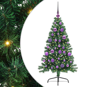 Albero di Natale Artificiale-Albero Natalizio con luci integrate Verde 120 cm 546832