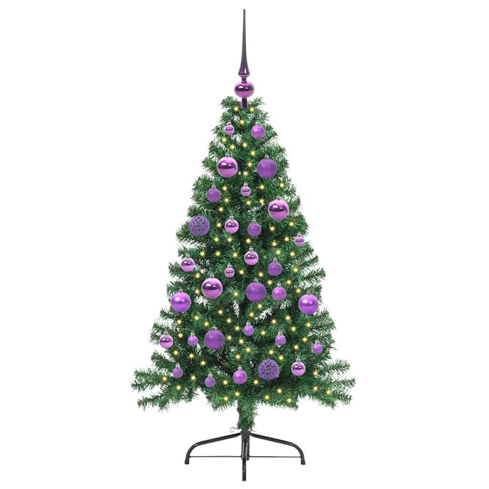 Albero di Natale Artificiale-Albero Natalizio con luci integrate Verde 120 cm 546832