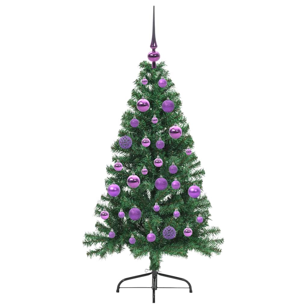Albero di Natale artificiale preilluminato Verde 120 cm PVC 3396995
