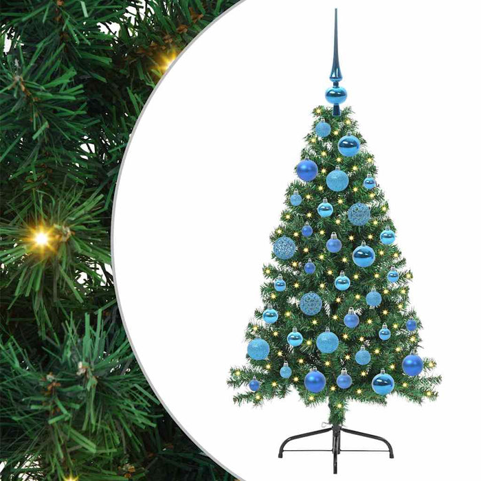 Albero di Natale Artificiale-Albero Natalizio con luci integrate Verde 120 cm 523915