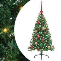 Albero di Natale Artificiale-Albero Natalizio con luci integrate Verde 120 cm 630268