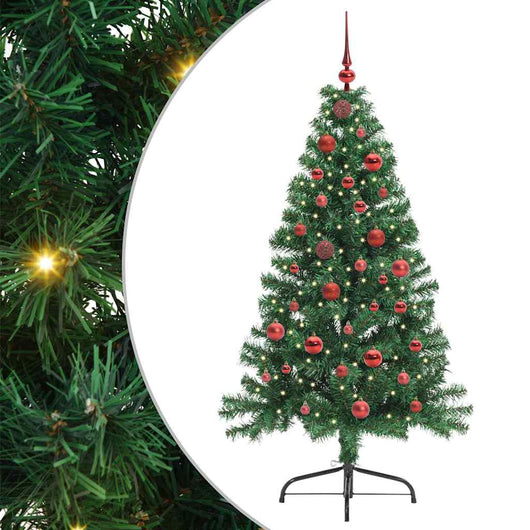 Albero di Natale artificiale con luci integrate Verde 150 cm 3396998