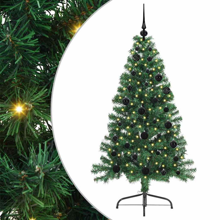 Albero di Natale artificiale con luci integrate Verde 150 cm 3396999