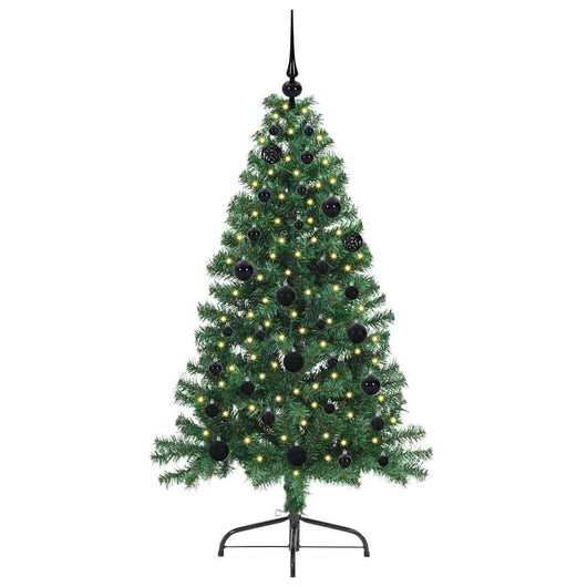 Albero di Natale Artificiale-Albero Natalizio con luci integrate Verde 150 cm 342037