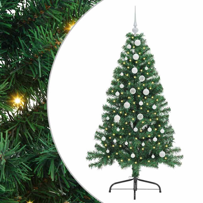 Albero di Natale artificiale con luci integrate Verde 150 cm 3397001