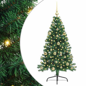 Albero di Natale Artificiale-Albero Natalizio con luci integrate Verde 150 cm 436262