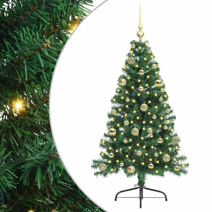 Albero di Natale Artificiale-Albero Natalizio con luci integrate Verde 150 cm 436262