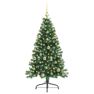 Albero di Natale Artificiale-Albero Natalizio con luci integrate Verde 150 cm 436262