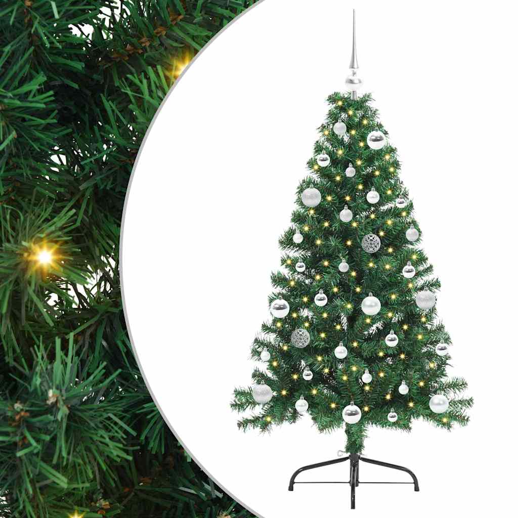 Albero di Natale artificiale con luci integrate Verde 150 cm 3397003