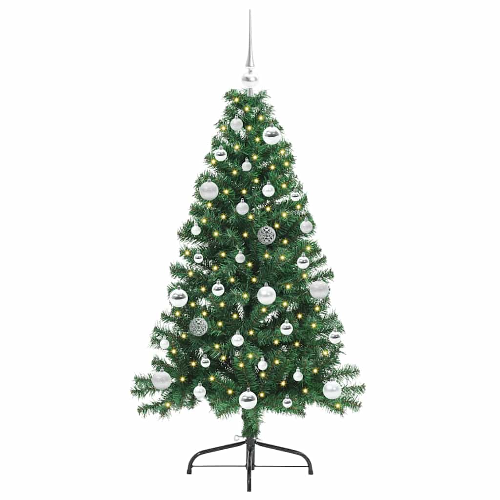 Albero di Natale Artificiale-Albero Natalizio con luci integrate Verde 150 cm 456567