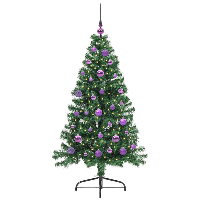 Albero di Natale artificiale con luci integrate Verde 150 cm 3397004