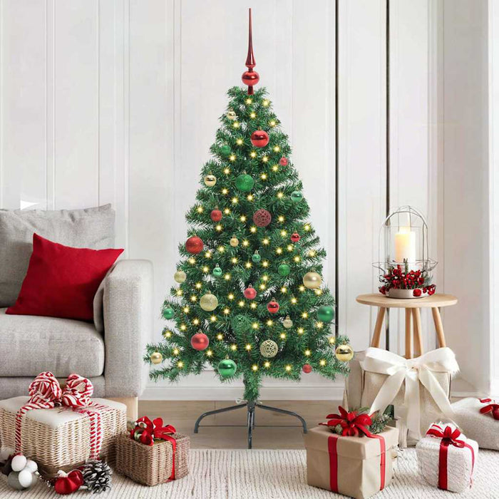 Albero di Natale artificiale con luci integrate Verde 150 cm 3397006