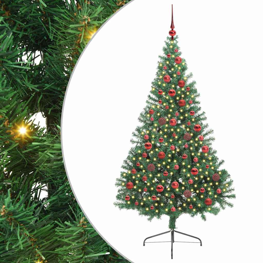 Albero di Natale artificiale con luci integrate Verde 180 cm 3397011