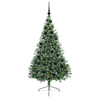 Albero di Natale Artificiale-Albero Natalizio con luci integrate Verde 180 cm 625658