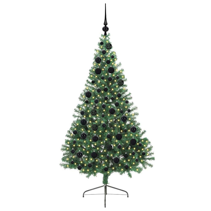 Albero di Natale Artificiale-Albero Natalizio con luci integrate Verde 180 cm 625658