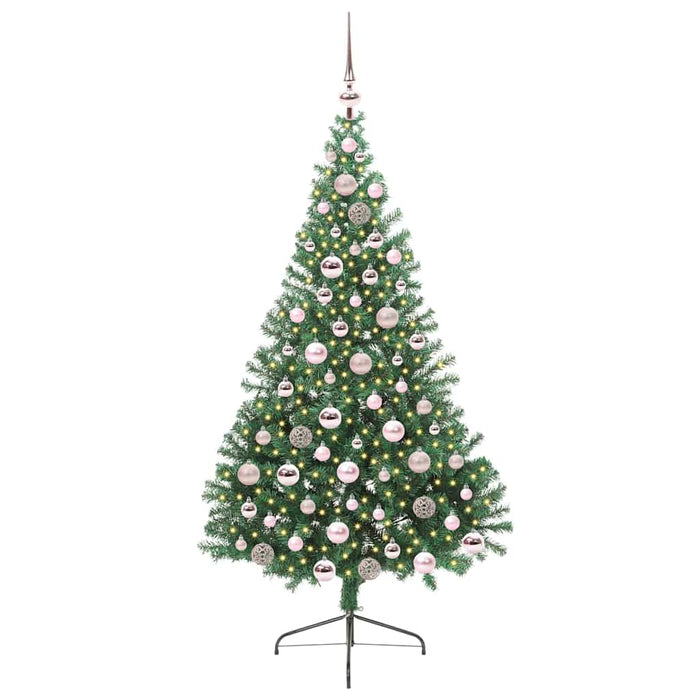 Albero di Natale Artificiale-Albero Natalizio con luci integrate Verde 180 cm 773597
