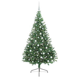 Albero di Natale Artificiale-Albero Natalizio con luci integrate Verde 180 cm 968162