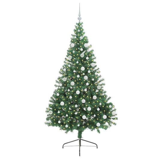 Albero di Natale Artificiale-Albero Natalizio con luci integrate Verde 180 cm 968162
