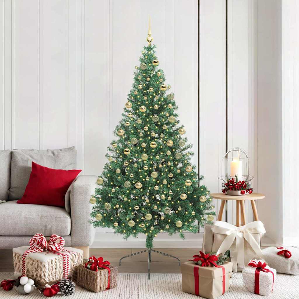 Albero di Natale artificiale con luci integrate Verde 180 cm 3397015