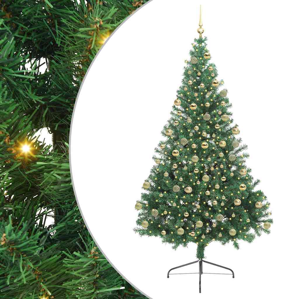 Albero di Natale artificiale con luci integrate Verde 180 cm 3397015