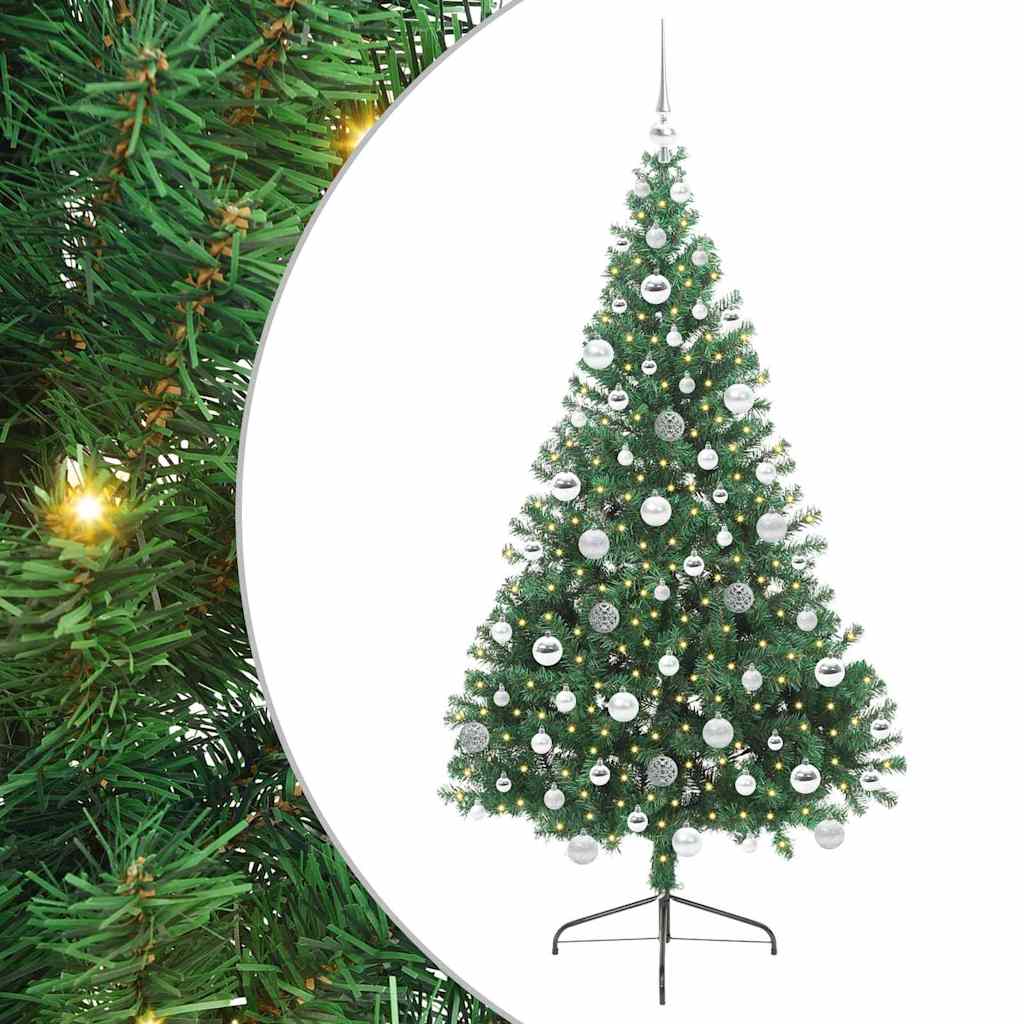 Albero di Natale artificiale con luci integrate Verde 180 cm 3397016