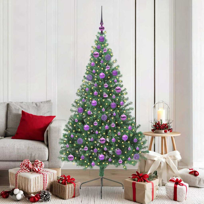 Albero di Natale artificiale con luci integrate Verde 180 cm 3397017