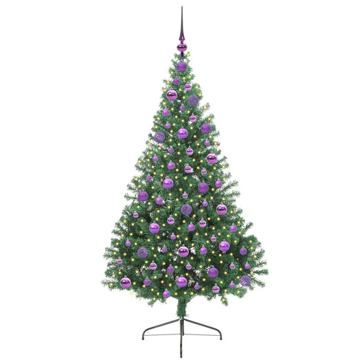 Albero di Natale Artificiale-Albero Natalizio con luci integrate Verde 180 cm 195596