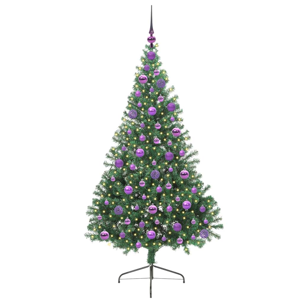 Albero di Natale artificiale con luci integrate Verde 180 cm 3397017