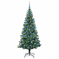 Albero di Natale Artificiale-Albero Natalizio con luci integrate Verde 180 cm 941606