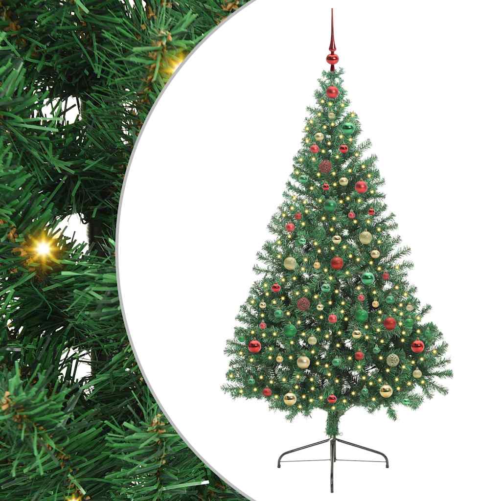 Albero di Natale artificiale con luci integrate Verde 180 cm 3397019