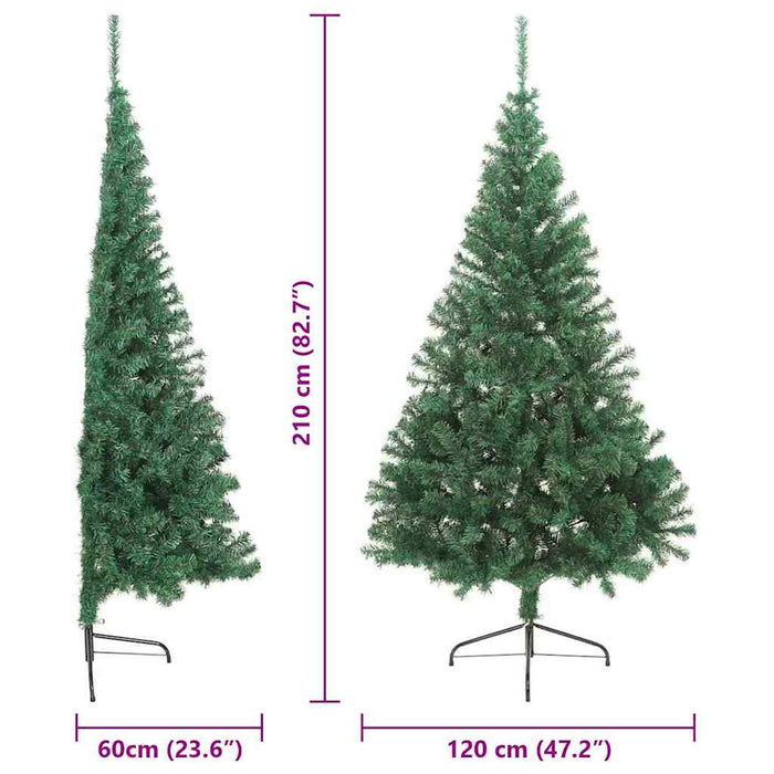 Albero di Natale artificiale preilluminato Verde 210 cm PVC 3397020