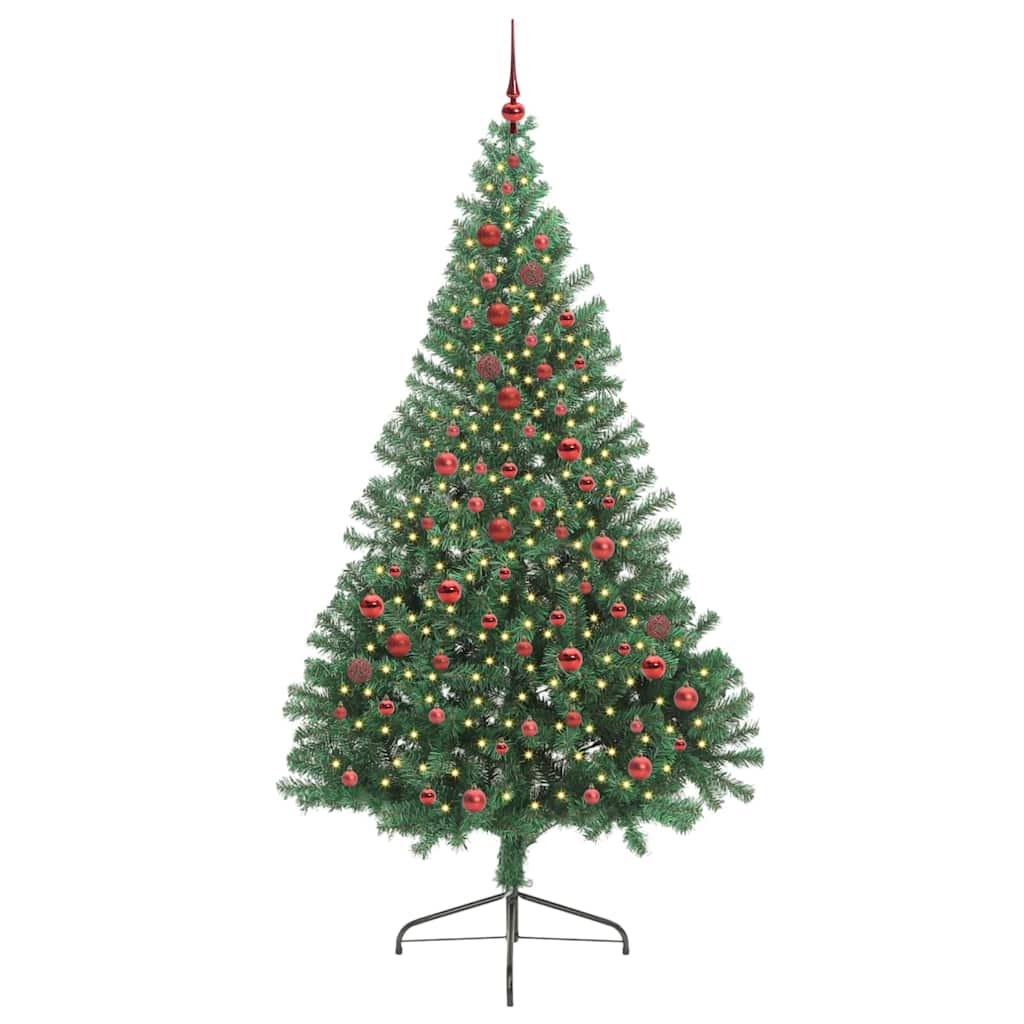 Albero di Natale artificiale con luci integrate Verde 210 cm 3397024