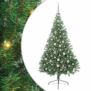 Albero di Natale Artificiale-Albero Natalizio con luci integrate Verde 210 cm 661336