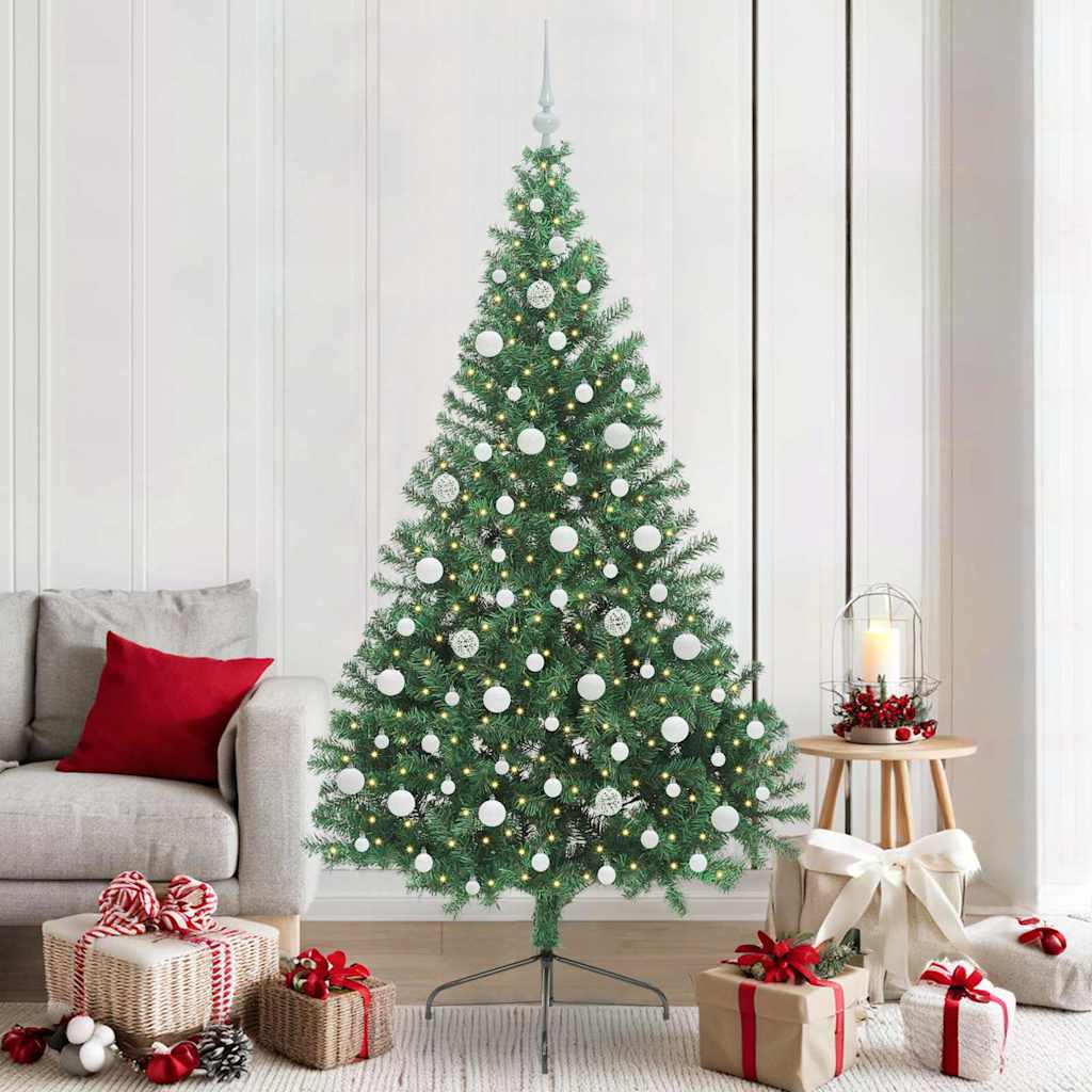 Albero di Natale artificiale con luci integrate Verde 210 cm 3397027
