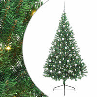 Albero di Natale Artificiale-Albero Natalizio con luci integrate Verde 210 cm 136090