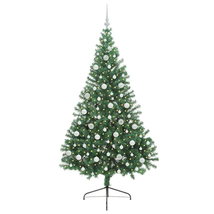 Albero di Natale Artificiale-Albero Natalizio con luci integrate Verde 210 cm 136090