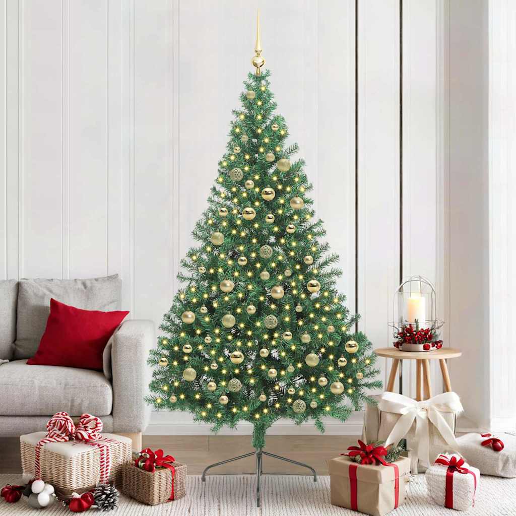 Albero di Natale artificiale con luci integrate Verde 210 cm 3397028