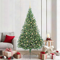Albero di Natale artificiale con luci integrate Verde 210 cm 3397028
