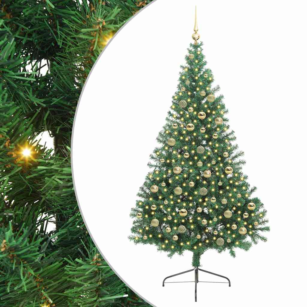 Albero di Natale artificiale con luci integrate Verde 210 cm 3397028
