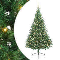 Albero di Natale artificiale con luci integrate Verde 210 cm 3397028