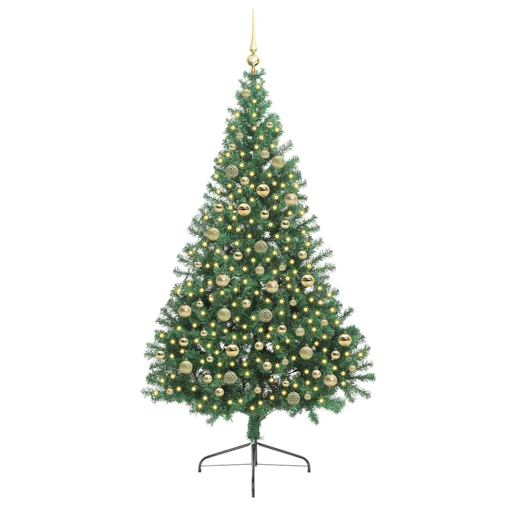 Albero di Natale artificiale con luci integrate Verde 210 cm 3397028