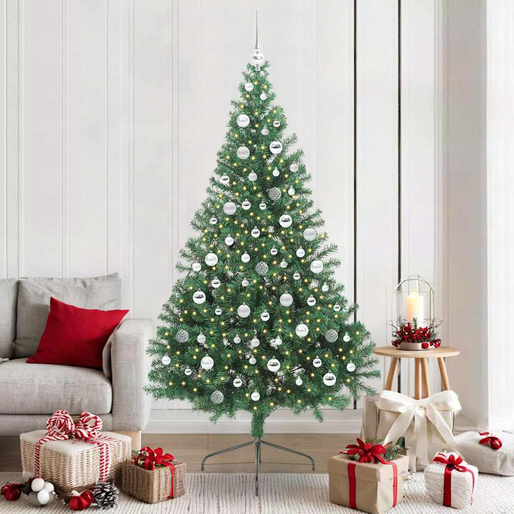 Albero di Natale artificiale con luci integrate Verde 210 cm 3397029