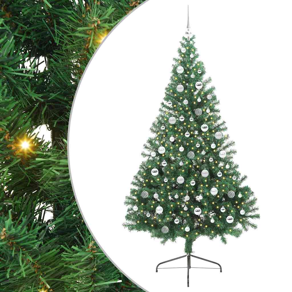 Albero di Natale artificiale con luci integrate Verde 210 cm 3397029